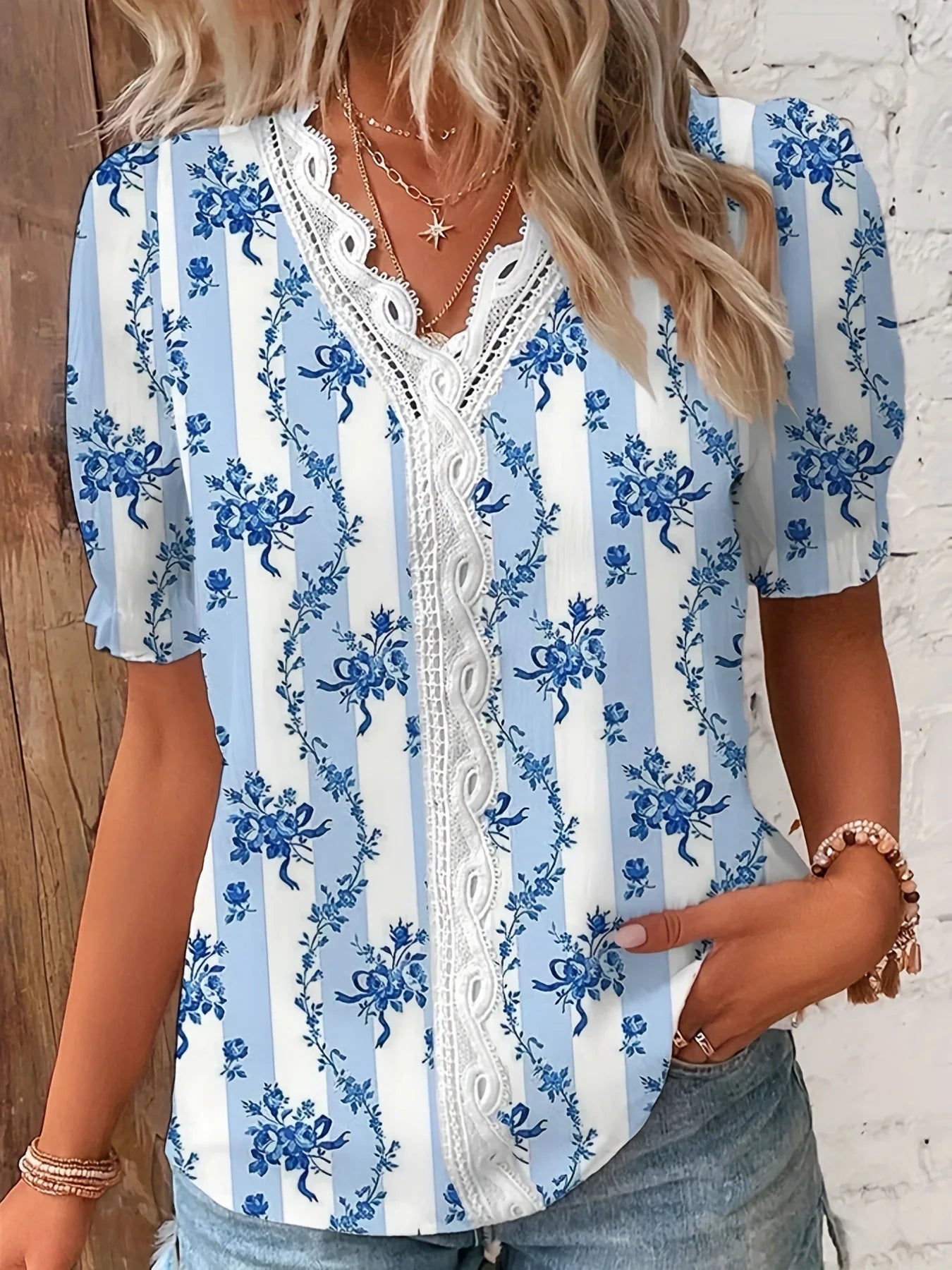 Elegant Casual V-Neck Blouse