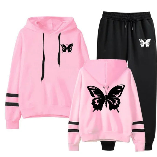 Women’s Hoodie Sweatshirt & Sweatpants Set – Everyday Comfort & Style