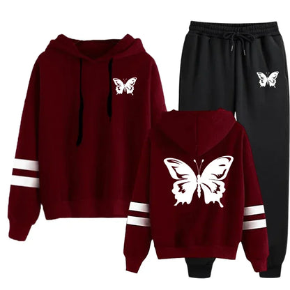 Women’s Hoodie Sweatshirt & Sweatpants Set – Everyday Comfort & Style
